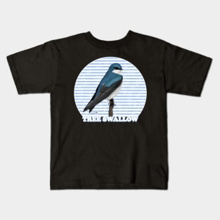 Tree Swallow Bird Watching Birding Ornithologist Gift Kids T-Shirt